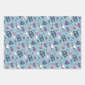 かわいい反バレンタインデーかわいいハートバラパターン ラッピングペーパーシート (正面)