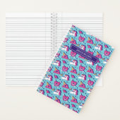 かわいい反バレンタインデーのユニコーンハート柄 ノートブック (内側)