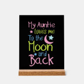 かわいい叔母さん愛ムーンバックユニセックス子供部屋 アクリルサイン (正面)