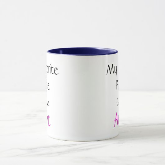 かわいい叔母さん私をお気に入りの叔母さんコーヒーと呼ぶ マグカップ (中央)