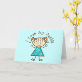 かわいい叔母への贈り物『かわいい』 カード (黄色い花)