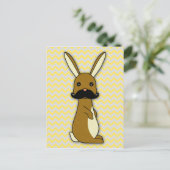 かわいい口ひげバニー漫画 ポストカード (スタンド正面)