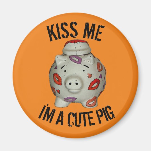 かわいい口紅ピグ マグネット (正面)