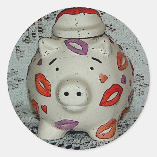 かわいい口紅ピグ ラウンドシール (正面)