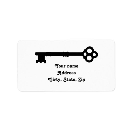 かわいい古いファッションドアンティーク鍵 ラベル (正面)