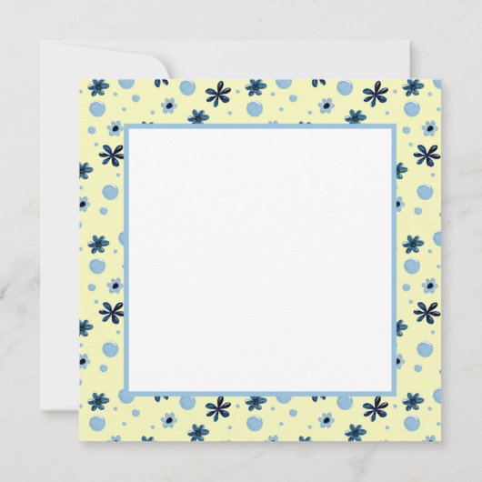 かわいい古いファッションド復活祭バニーカード ノートカード (裏面)