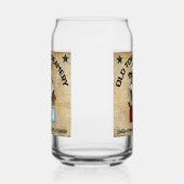 かわいい古い町のクリーミーな牛の農家 ガラス缶 (右)