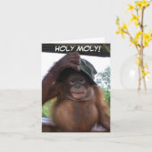 かわいい古い誕生日の動物を聖母に カード (黄色い花)