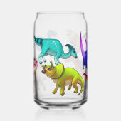 かわいい古代の飲料用グラス ガラス缶 (左)