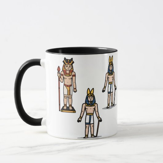 かわいい古代エジプトのファラオのキャラクターマグ マグカップ (左)