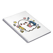 かわいい可愛いおばけの学生 ノートブック (右側)