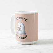 かわいい可愛いお化けのコーヒー水彩絵 コーヒーマグカップ (正面左)
