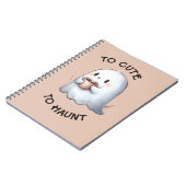 かわいい可愛いお化けのコーヒー水彩絵 ノートブック (左側)