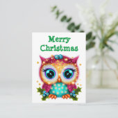 かわいい可愛いかわいいベビーフクロウ シーズンポストカード (スタンド正面)