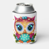 かわいい可愛いかわいいベビーフクロウ 缶クーラー (缶裏面)