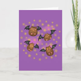 かわいい可愛いこうもり空白のカード カード