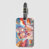 かわいい可愛いアニメお洒落カップル ラゲッジタグ (正面縦)