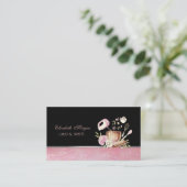 かわいい可愛いエレガントベーカリーツール花 名刺 (スタンド正面)