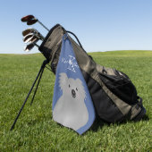 かわいい可愛いオーストラリアベビーコアラベームモノグラム ゴルフタオル (グリーン)