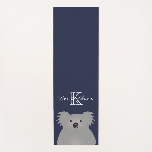 かわいい可愛いオーストラリアベビーコアラベームモノグラム ヨガマット (正面)