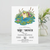 かわいい可愛いカエルの赤ちゃんシャワー 招待状 (スタンド正面)