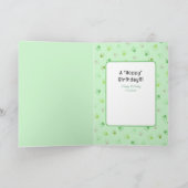 かわいい可愛いカエル漫画おもしろいことわざ誕生日 カード (内部)