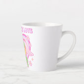 かわいい可愛いカエル – 愛を広める カフェラテマグ (右)