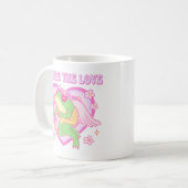 かわいい可愛いカエル – 愛を広める コーヒーマグカップ (正面左)