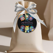 かわいい可愛いカラフル可愛いモンスター子供の誕生日 フェイバータグ