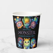 かわいい可愛いカラフル可愛いモンスター子供の誕生日 紙コップ (裏面)