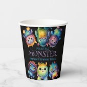 かわいい可愛いカラフル可愛いモンスター子供の誕生日 紙コップ (正面)