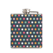 かわいい可愛いガーリーカラフルモノグラム水玉模様 フラスク (裏面)