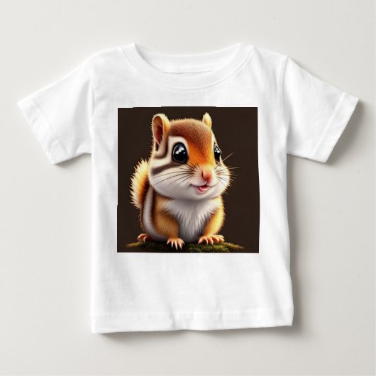 かわいい可愛いチムンク ベビーTシャツ (正面)