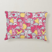 かわいい可愛いドードルの子パターン2 アクセントクッション (裏面)