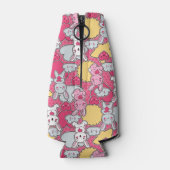 かわいい可愛いドードルの子パターン2 ボトルクーラー (裏面)