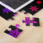 かわいい可愛いハッピードッグブラックラボシェパード雪 ジグソーパズル (側面)