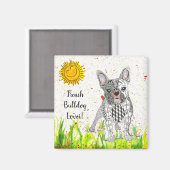 かわいい可愛いフランスのブルドッグマグネット2» マグネット (正面/裏面)