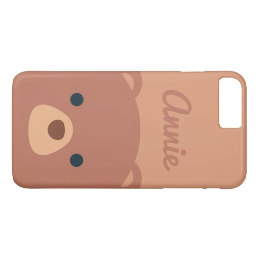 かわいい可愛いブラウンベア名前をカスタムする | スマートフォンケース Case-Mate iPhoneケース (裏面(横))