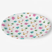 かわいい可愛いモンスターズカラフルキッズボーイズパーティー ペーパープレート (アングル)