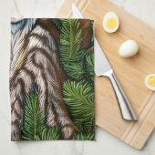 かわいい可愛いリトルリンクス子猫 キッチンタオル (四つ折り)