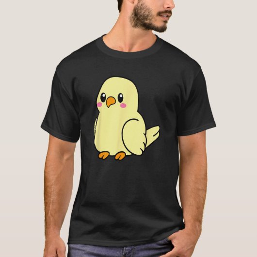 かわいい可愛い丸ぽちゃのコッカティエル Tシャツ (正面)