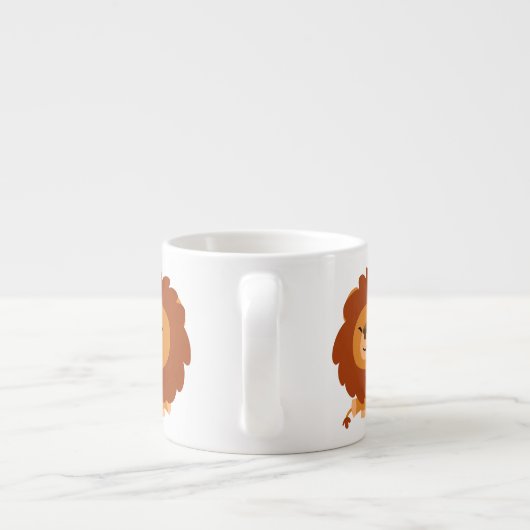 かわいい可愛い可愛い漫画ライオンのエスプレッソマグカップ エスプレッソカップ (裏面)