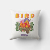 かわいい可愛い子どもおもしろいたちパーソナライズされた クッション (裏面)