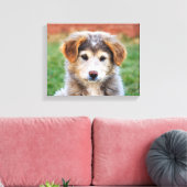 かわいい可愛い子犬の写真 キャンバスプリント (インサイチュ (リビング))