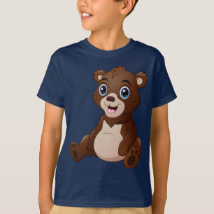 かわいい可愛い小さな茶色の熊のTシャツ Tシャツ