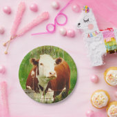 かわいい可愛い牛の紙プレート ペーパープレート (パーティー)