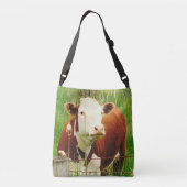かわいい可愛い牛4Caryn クロスボディバッグ (裏面)