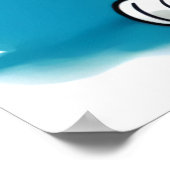 かわいい可愛い白黒オレンジ猫 | AI Art ポスター (角)