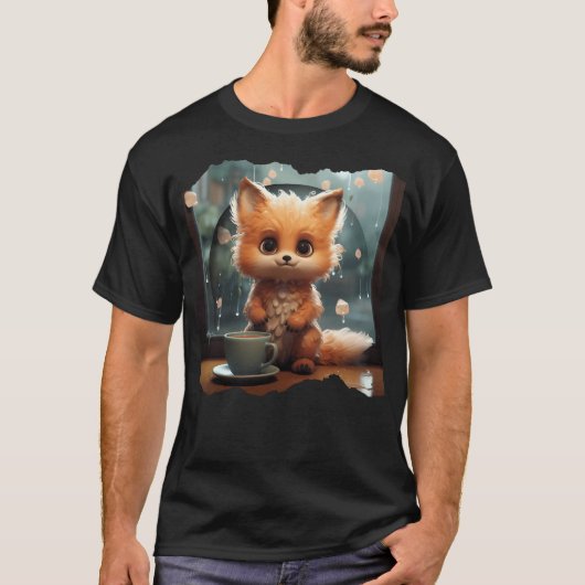 かわいい可愛い秋の狐 Tシャツ (正面)