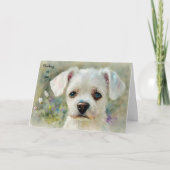 かわいい可愛い考え犬のカード|過去記事 カード (正面)